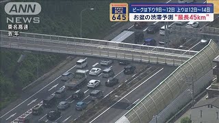 お盆の渋滞予測“最長45km”ピークは下り9日～12日　上りは12日～14日【スーパーJチャンネル】(2024年7月12日)