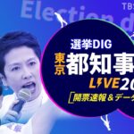 【LIVE】小池百合子氏が当選確実　東京都知事選挙2024  開票速報＆“最速”データ分析【選挙DIG】