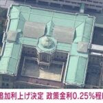 【速報】日銀　追加利上げを決定　政策金利0.25％程度へ(2024年7月31日)