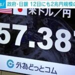 政府・日銀 12日にも2兆円規模の介入の可能性 11日とあわせて5億円規模か　市場関係者(2024年7月16日)