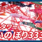 東京タワーにこいのぼり333匹　インバウンドにも人気