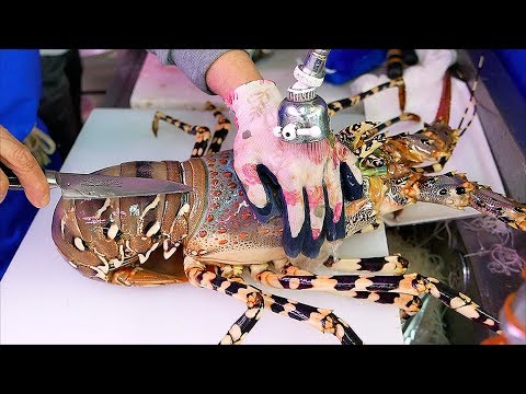 Japanese Street Food – GIANT LOBSTER Cooked Three Ways Okinawa Seafood Japan