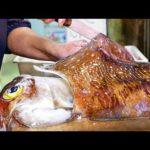Japanese Street Food – GIANT CUTTLEFISH Sashimi Seafood Okinawa Japan