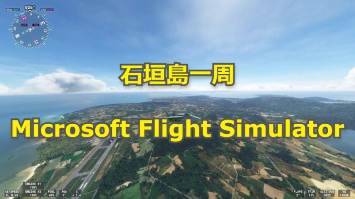 【遊覧飛行】石垣島一周【Microsoft Flight Simulator】Ishigakijima, Japan, MSFS