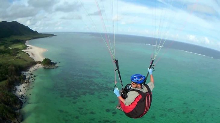 paragliding chase cam in ishigakijima